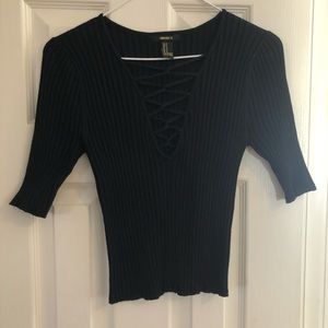 Black Stretch Fit Crop Top